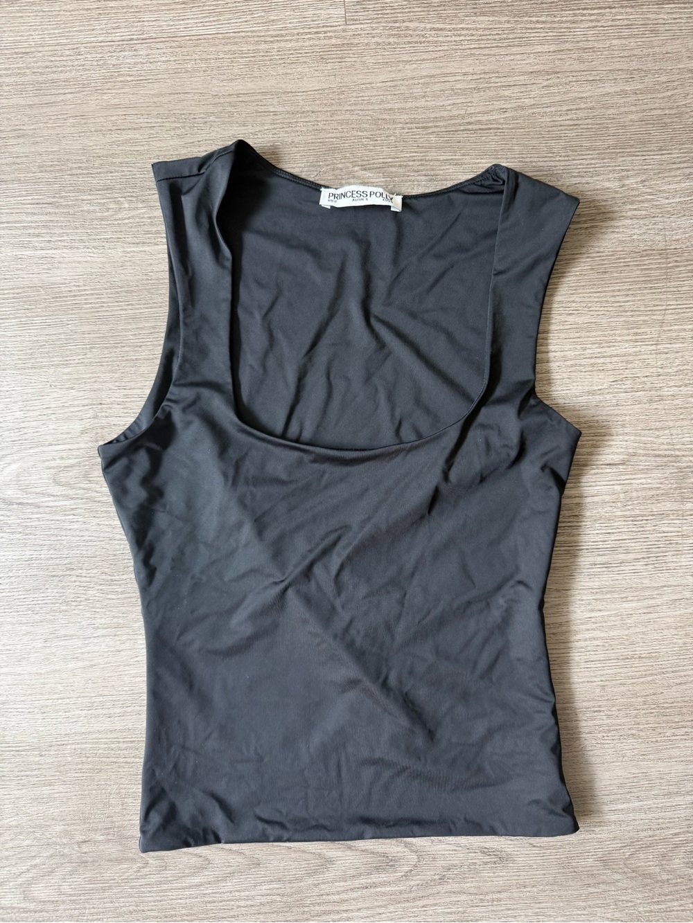 Princess Polly Black Scoop Neck Tank